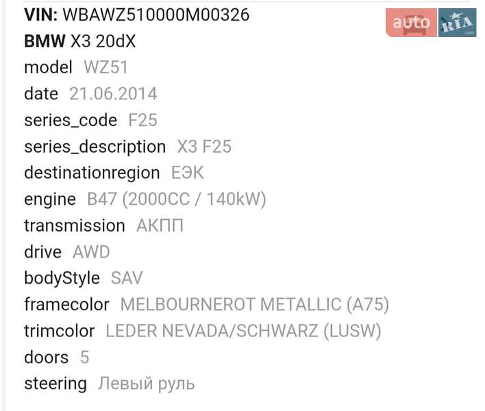 Внедорожник / Кроссовер BMW X3 2014 в Киеве фото 20 Внедорожник / Кроссовер BMW X3 2014 в Киеве