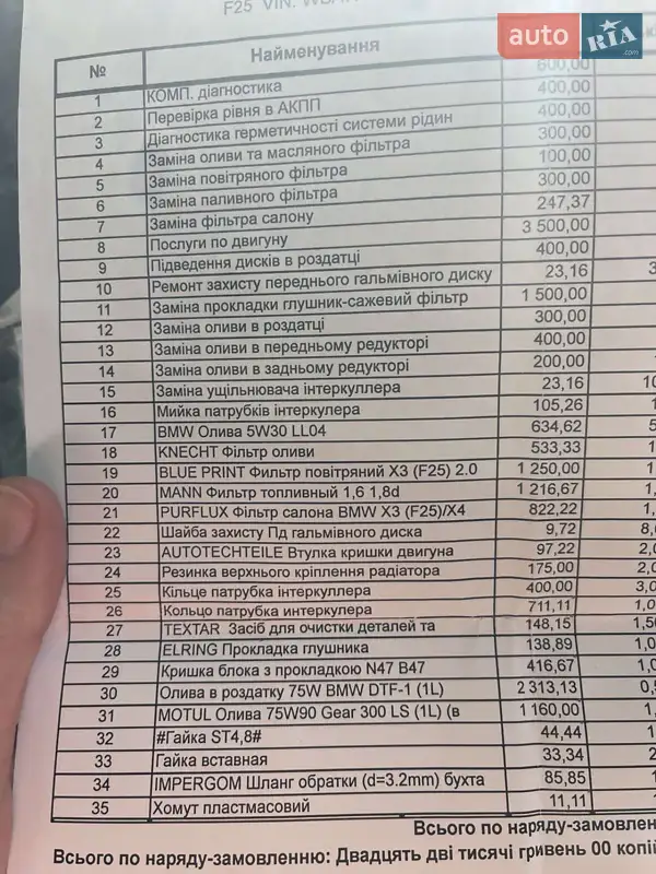 Внедорожник / Кроссовер BMW X3 2011 в Черновцах документ 4 фото Внедорожник / Кроссовер BMW X3 2011 в Черновцах документ