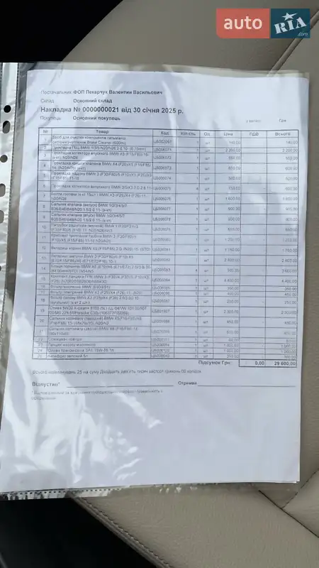 Внедорожник / Кроссовер BMW X3 2015 в Луцке документ