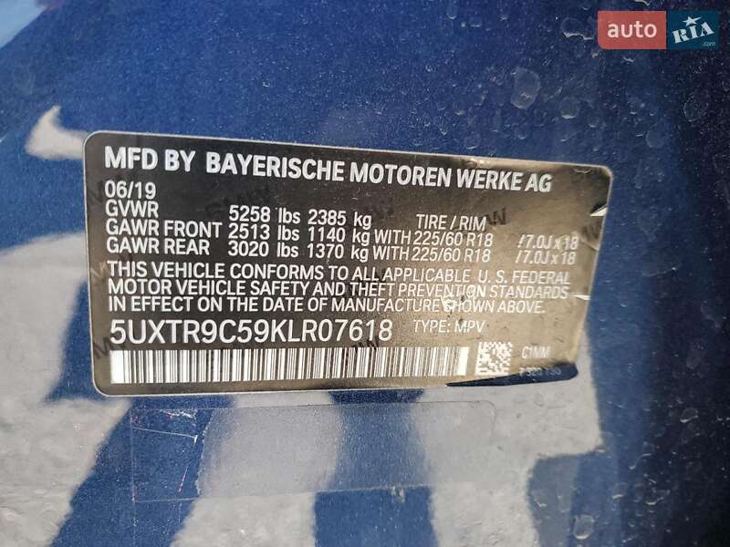 Внедорожник / Кроссовер BMW X3 2019 в Киеве