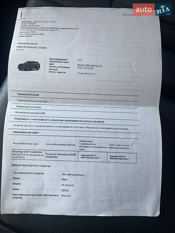 Внедорожник / Кроссовер BMW X5 2015 в Буче