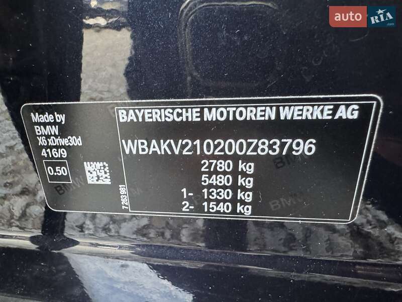 Внедорожник / Кроссовер BMW X6 2018 в Бродах