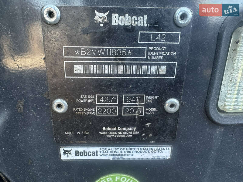 Міні-екскаватор Bobcat Е50 2015 в Любомлі