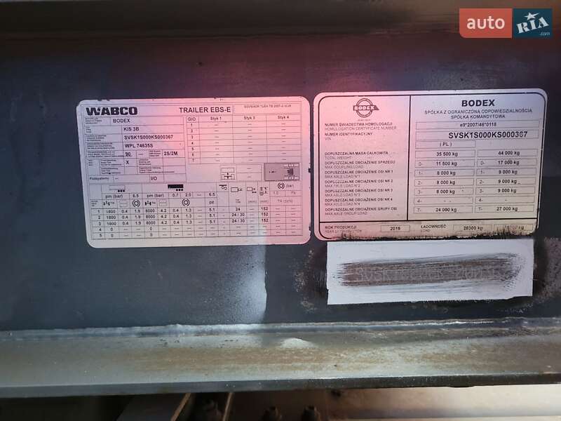 Самосвал полуприцеп Bodex KIS 3B 2019 в Каменском фото 6 Самосвал полуприцеп Bodex KIS 3B 2019 в Каменском