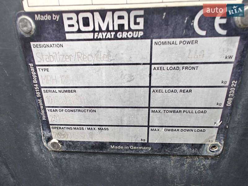 Ресайклер Bomag MPH 2010 в Дніпрі