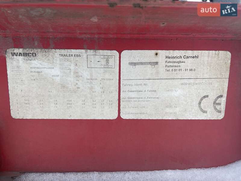 Самосвал полуприцеп Carnehl CHKS 2005 в Запорожье