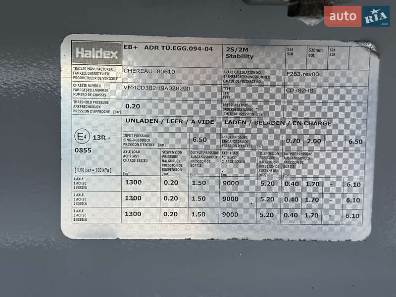 Рефрижератор полуприцеп Chereau CD 382CHB 2010 в Киеве фото 29 Рефрижератор полуприцеп Chereau CD 382CHB 2010 в Киеве