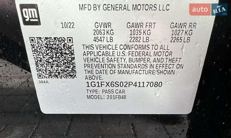 Хэтчбек Chevrolet Bolt EV 2022 в Киеве