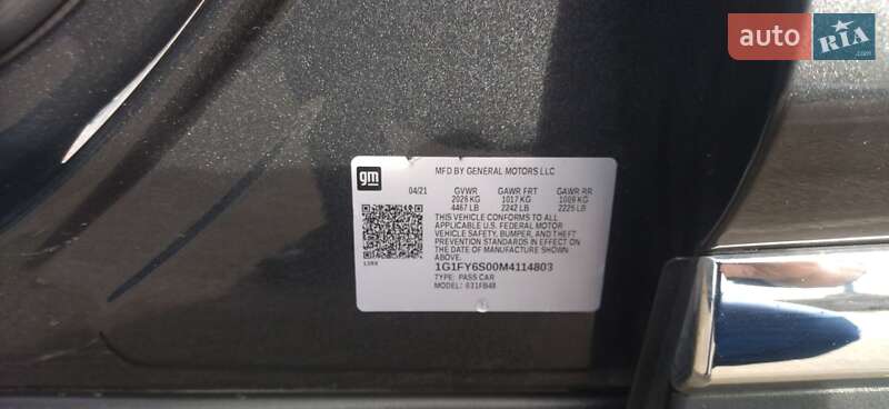 Хэтчбек Chevrolet Bolt EV 2021 в Киеве фото 15 Хэтчбек Chevrolet Bolt EV 2021 в Киеве