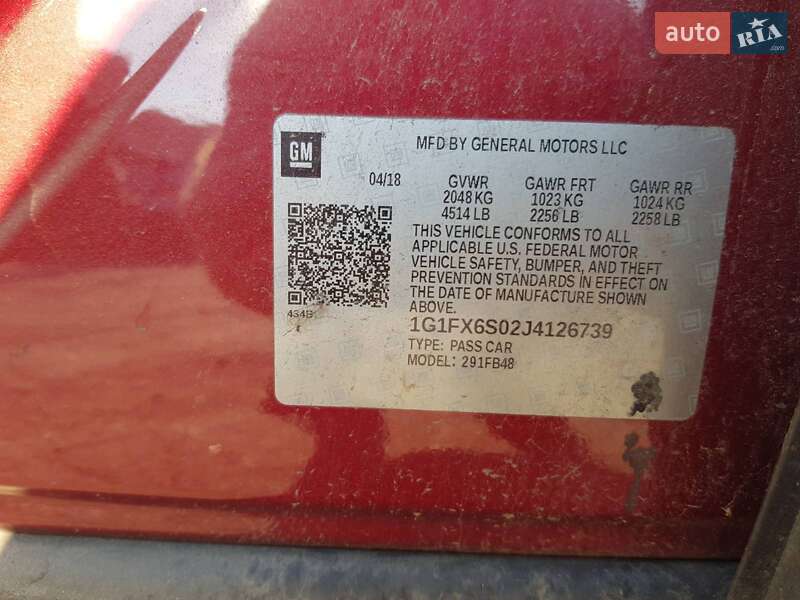 Хэтчбек Chevrolet Bolt EV 2018 в Виннице