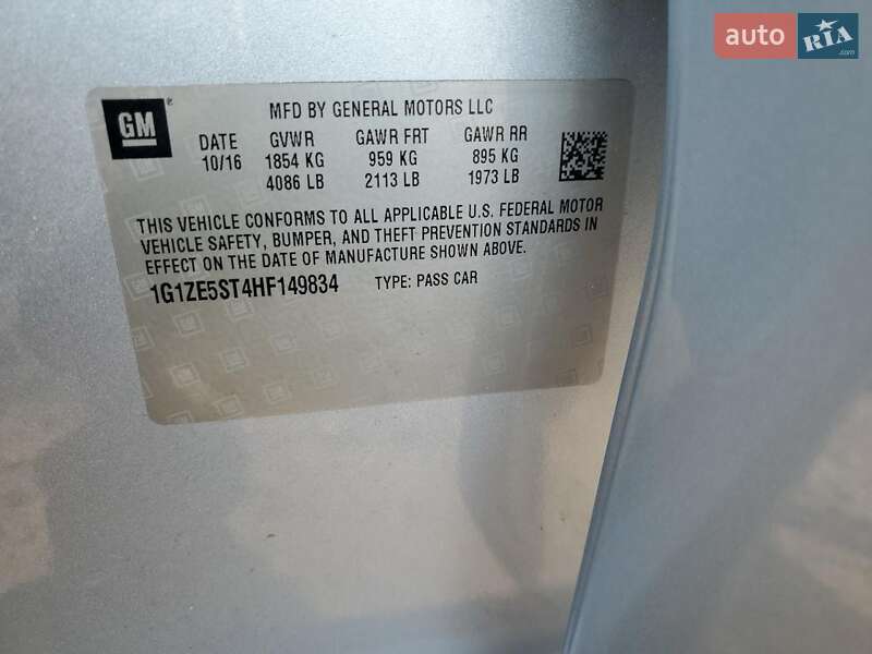 Седан Chevrolet Malibu 2017 в Луцке