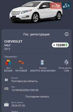 Хетчбек Chevrolet Volt 2013 в 