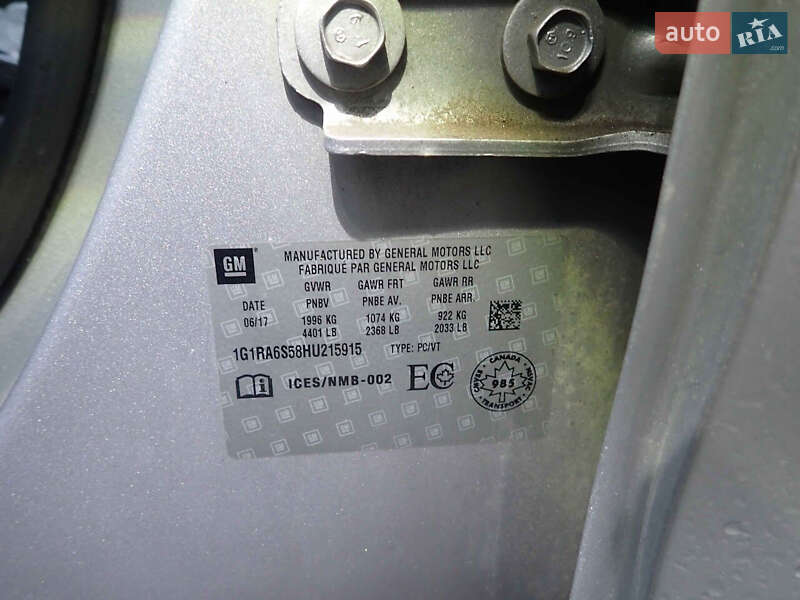 Хэтчбек Chevrolet Volt 2017 в Львове