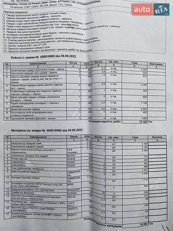 Мінівен Citroen Grand C4 Picasso 2007 в Тернополі
