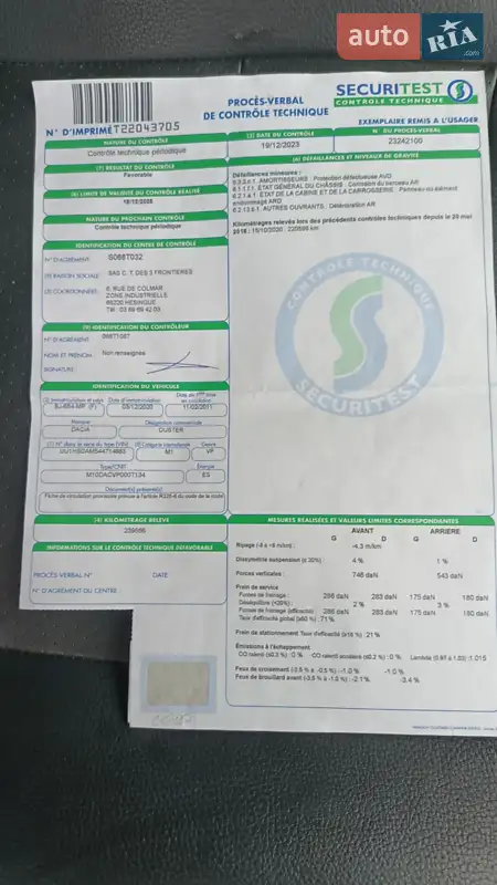 Позашляховик / Кросовер Dacia Duster 2011 в Івано-Франківську документ