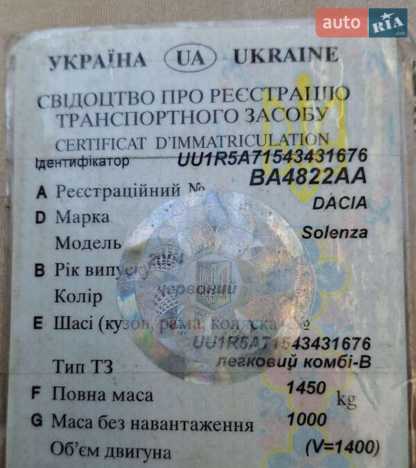 Седан Dacia Solenza 2004 в Кропивницькому