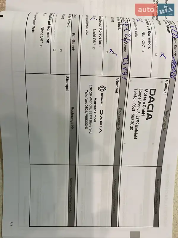 Внедорожник / Кроссовер Dacia Spring 2021 в Виннице документ