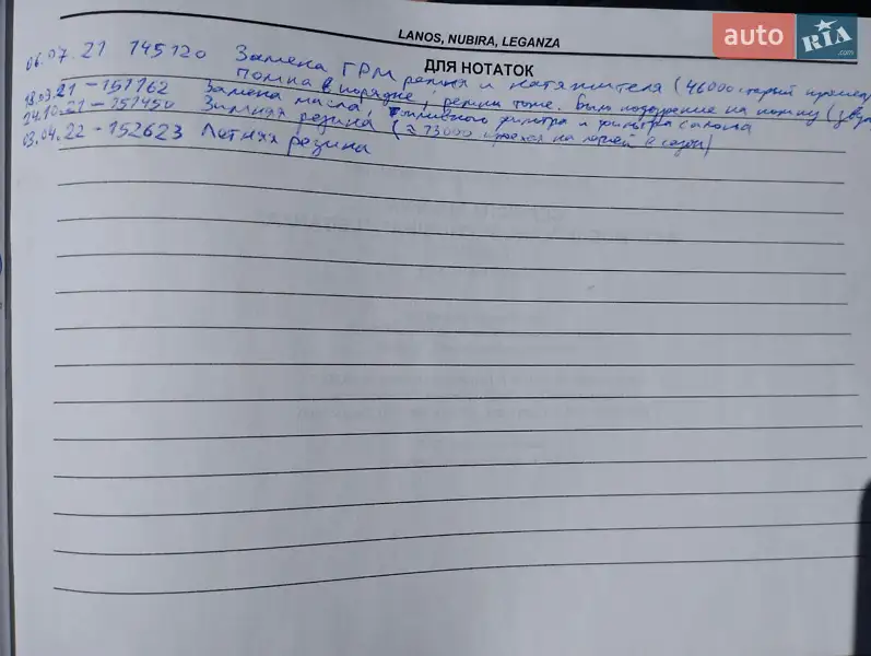 Седан Daewoo Lanos 2007 в Львове документ