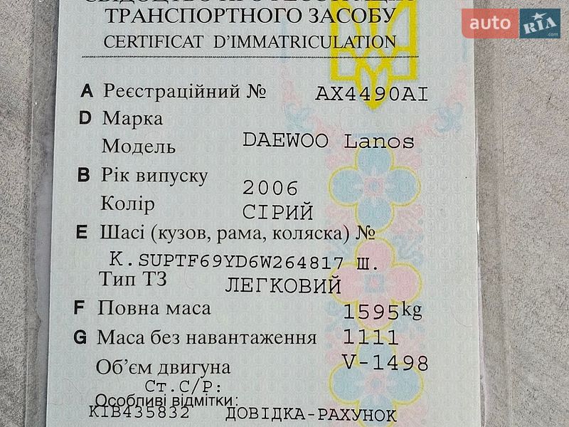 Седан Daewoo Lanos 2006 в Харкові