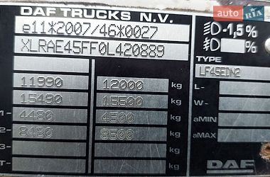 Вантажний фургон DAF LF 2012 в Ратному