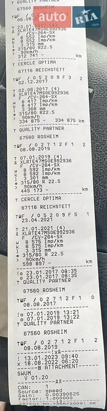 Тягач DAF XF 105 2013 в Тернополе документ