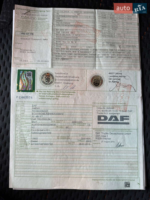 Тягач DAF XF 106 2018 в Луцке фото 41 Тягач DAF XF 106 2018 в Луцке