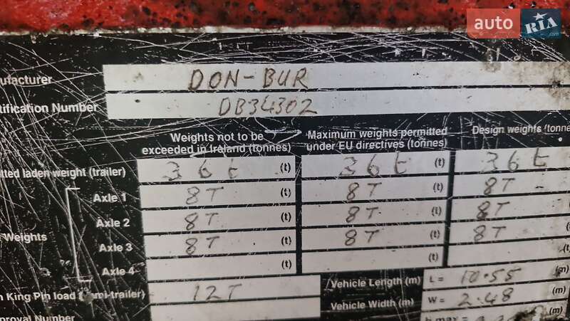 Самосвал полуприцеп DON BUR SFT T35 1996 в Тернополе фото 12 Самосвал полуприцеп DON BUR SFT T35 1996 в Тернополе