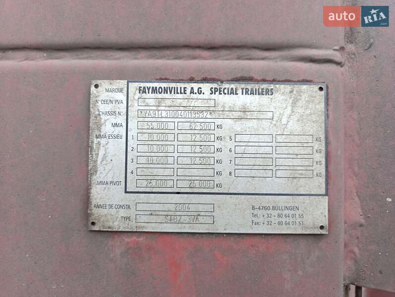 Низкорамна платформа Faymonville STBZ-VA 2004 в Дніпрі