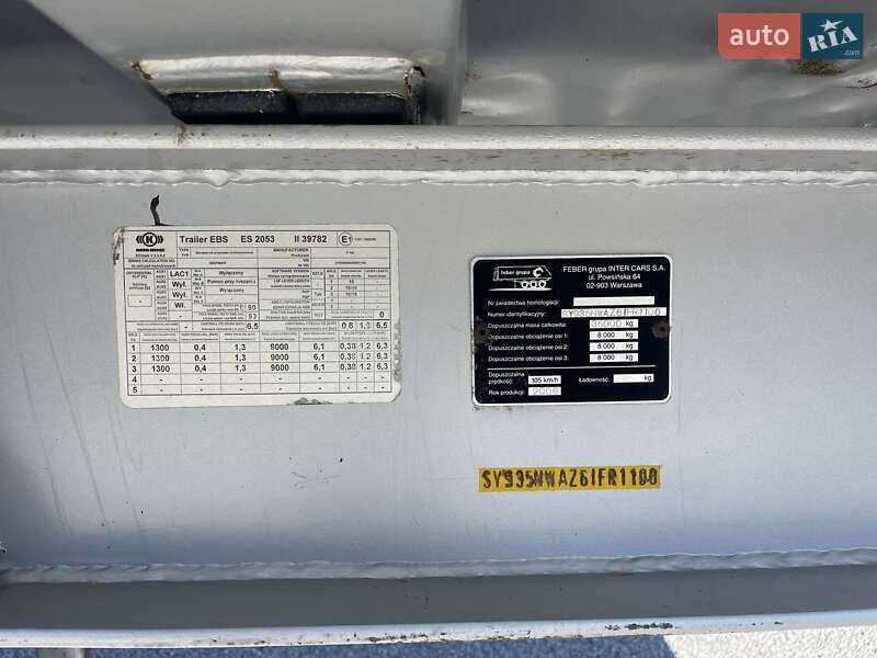 Самосвал полуприцеп Feber 35 NWBG 2006 в Виннице фото 17 Самосвал полуприцеп Feber 35 NWBG 2006 в Виннице