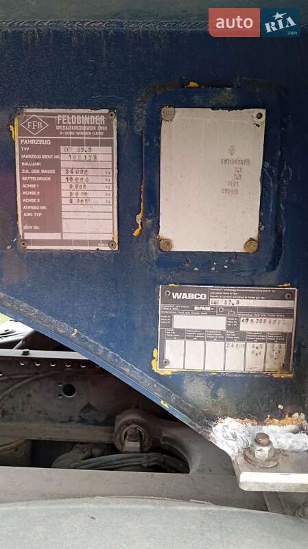 Цистерна полуприцеп Feldbinder EUT 1991 в Полтаве