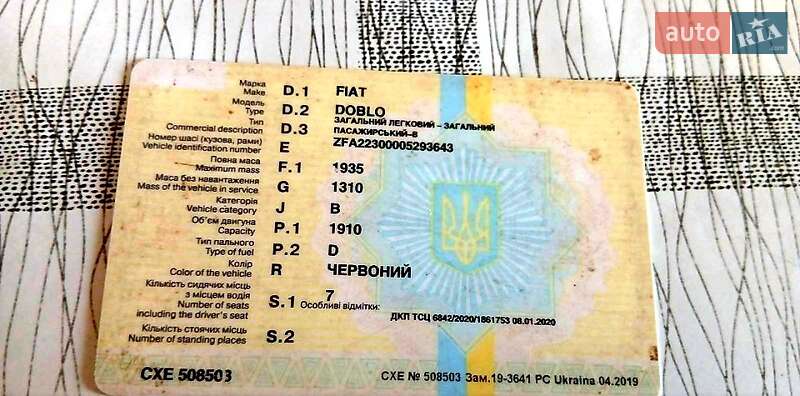 Минивэн Fiat Doblo 2004 в Городке