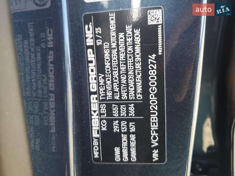 Внедорожник / Кроссовер Fisker Ocean 2023 в Киеве фото 13 Внедорожник / Кроссовер Fisker Ocean 2023 в Киеве