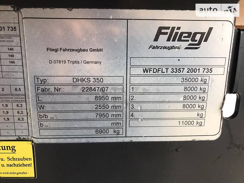 Самосвал полуприцеп Fliegl ASW 2007 в Виннице