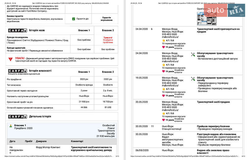 Внедорожник / Кроссовер Ford EcoSport 2020 в Киеве