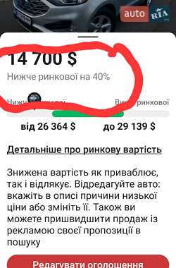 Внедорожник / Кроссовер Ford Edge 2019 в 