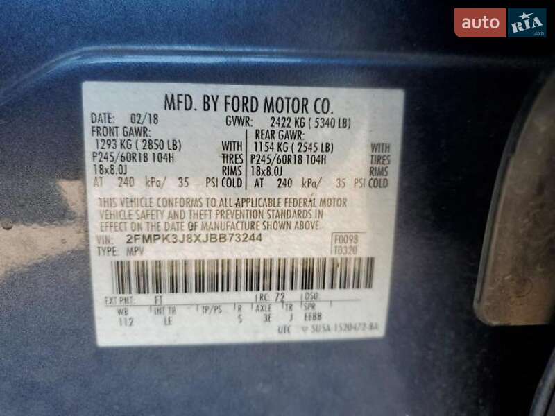 Позашляховик / Кросовер Ford Edge 2018 в Львові