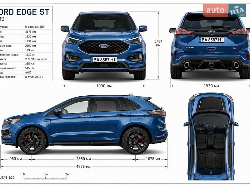 Внедорожник / Кроссовер Ford Edge 2019 в Кропивницком