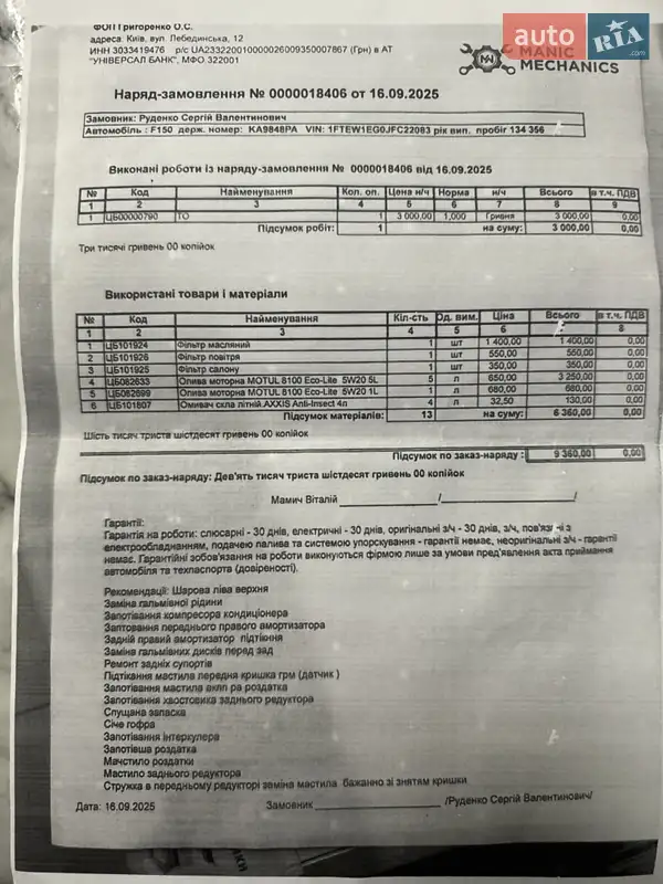 Пікап Ford F-150 2018 в Софіївській Борщагівці документ