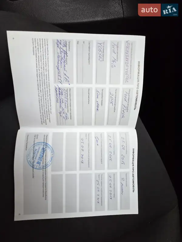 Хэтчбек Ford Fiesta 2015 в Одессе документ 3 фото Хэтчбек Ford Fiesta 2015 в Одессе документ