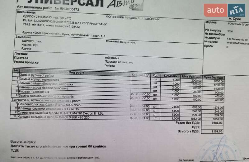 Хэтчбек Ford Fiesta 2007 в Сумах