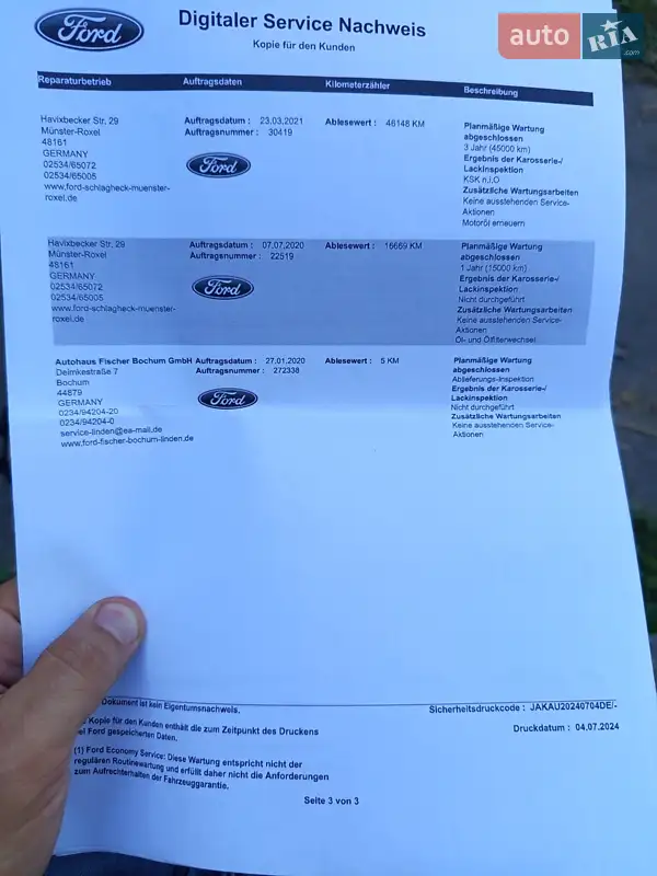 Універсал Ford Focus 2019 в Києві документ