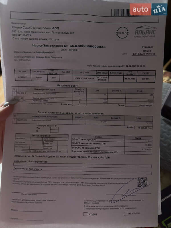 Седан Ford Focus 2017 в Коломые