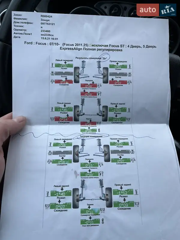 Хэтчбек Ford Focus 2009 в Каменец-Подольском документ