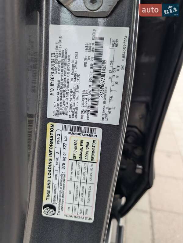 Седан Ford Fusion 2017 в Луцке фото 17 Седан Ford Fusion 2017 в Луцке