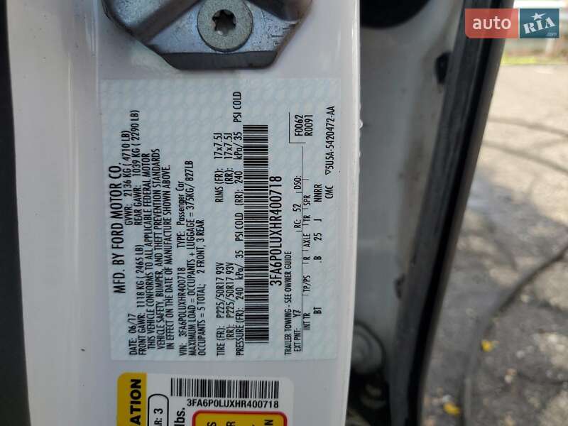 Седан Ford Fusion 2017 в Чернигове фото 12 Седан Ford Fusion 2017 в Чернигове