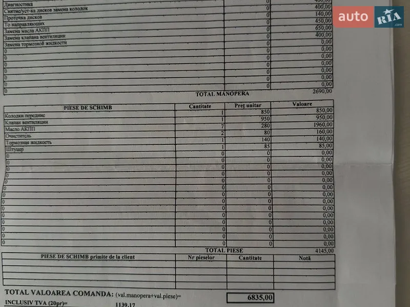 Седан Ford Fusion 2013 в Одессе документ