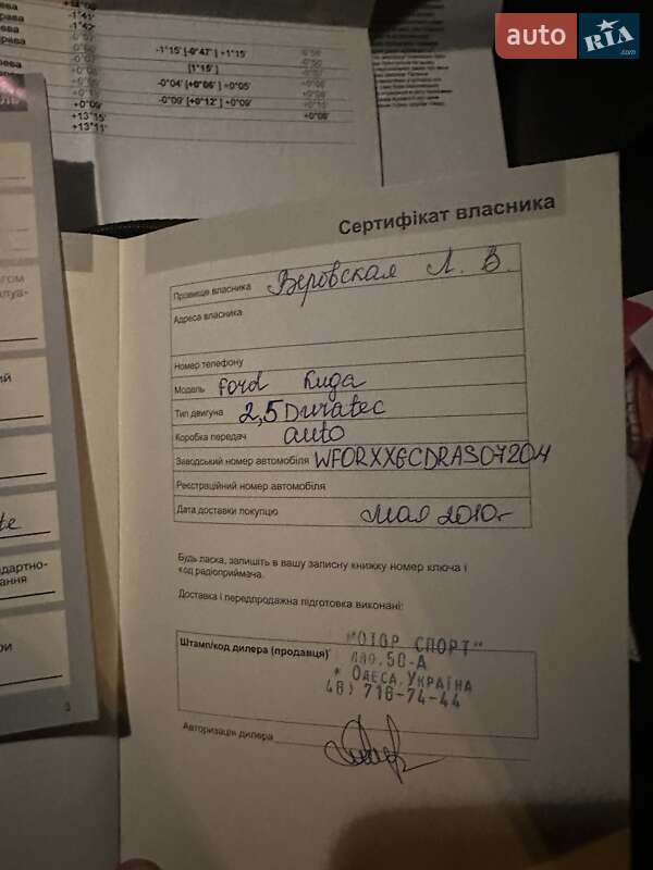 Внедорожник / Кроссовер Ford Kuga 2010 в Одессе