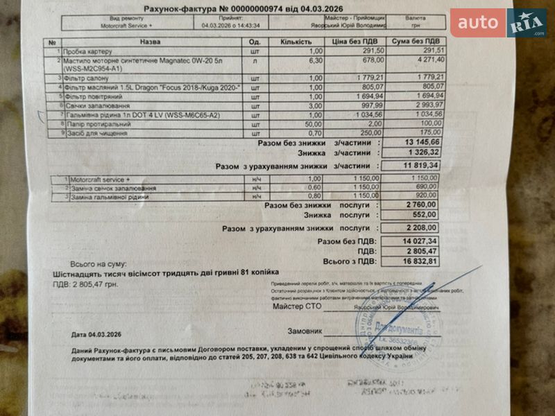 Внедорожник / Кроссовер Ford Kuga 2021 в Днепре