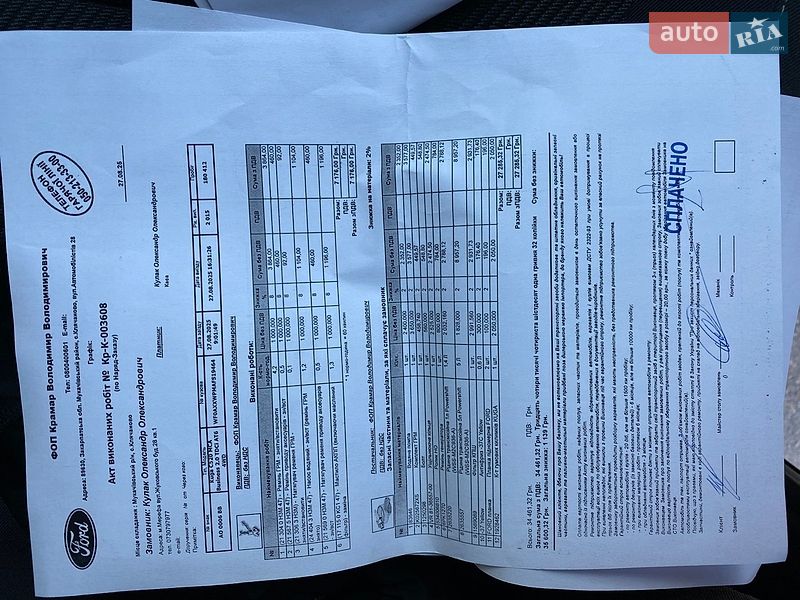 Внедорожник / Кроссовер Ford Kuga 2015 в Днепре