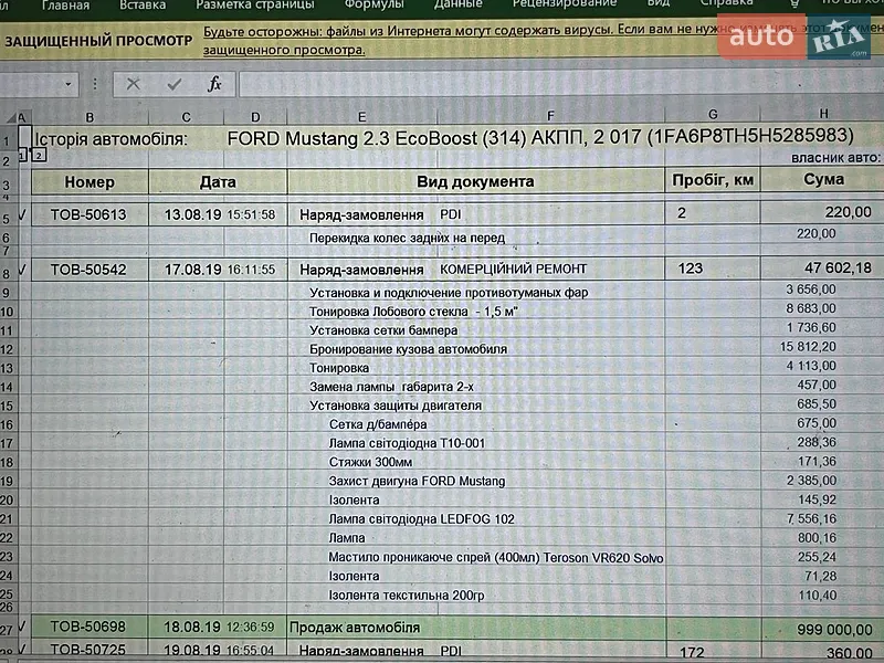 Купе Ford Mustang 2017 в Николаеве документ 4 фото Купе Ford Mustang 2017 в Николаеве документ